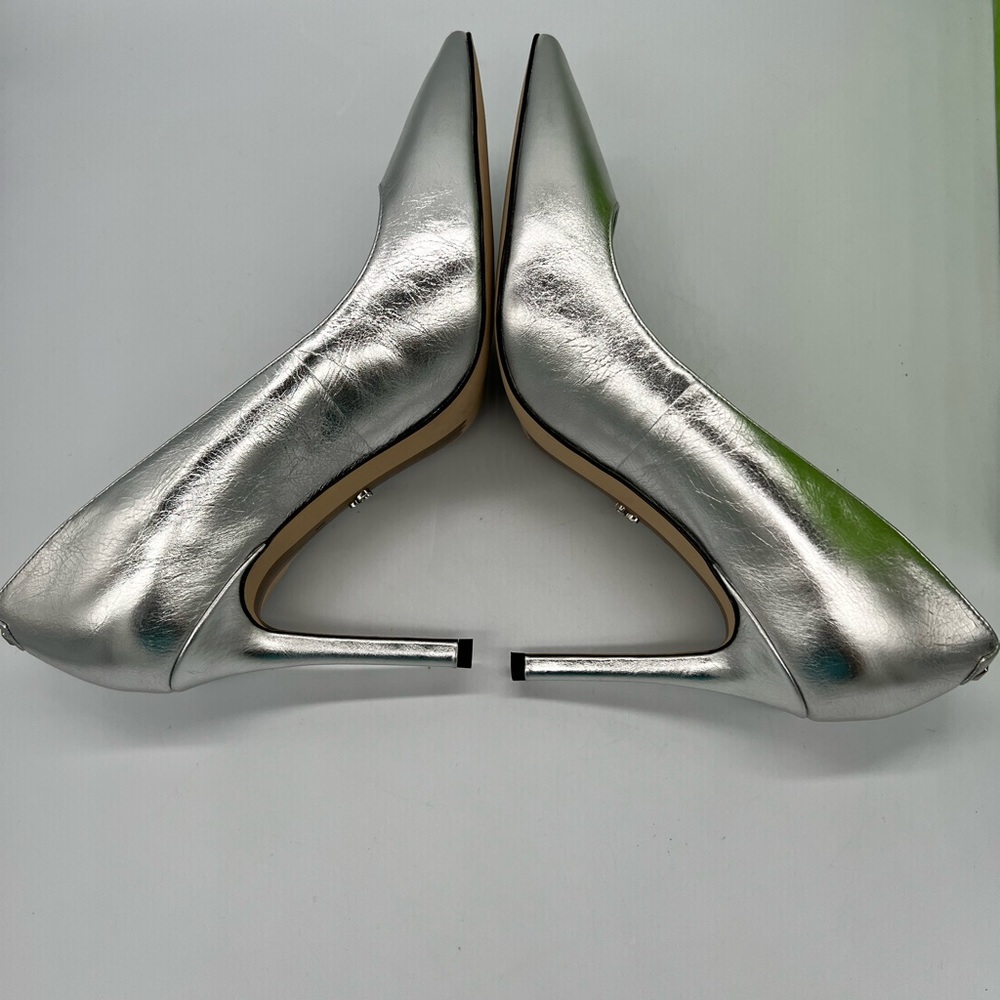 Sam Edelman Silver Pointed Toe Pumps - Picture 10 of 15